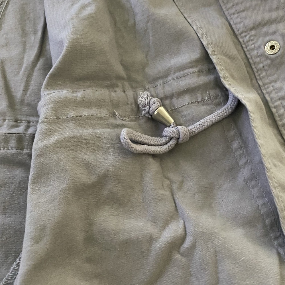 41 Hawthorn Utility Jacket Women M Gray Cinch Waist Stretch Cotton Pockets - Picture 5 of 14